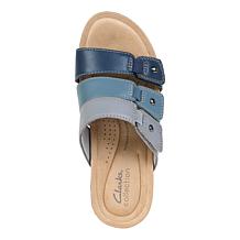 Clarks Collection Calenne Lily Heritage Casual Leather Wedge Sandal