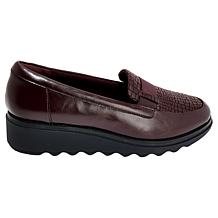 Clarks Collection Sharon Pace Leather Wedge Loafer