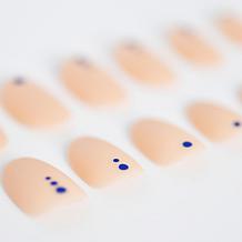 CliqOnU Blue Moon Nude Multicolor Press-On Nails
