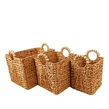 Clover by Jo Set of 3 Beaded Nesting Storage Baskets
