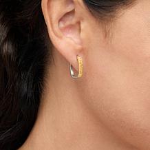 Colleen Lopez 1/4ctw Colored Diamond Sterling Silver Hoop Earrings Set