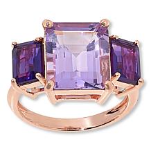 Colleen Lopez 3-Stone Emerald-Cut Gemstone Ring