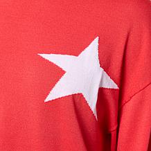 Colleen Lopez Americana Flag or Star Motif Sweater