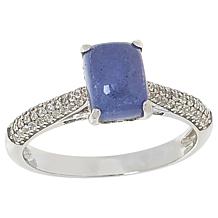 Colleen Lopez Cushion Gemstone and White Zircon Ring