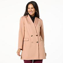 Colleen Lopez Double Breasted Ponte Knit Blazer