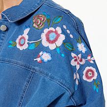 Colleen Lopez Embroidered Denim Jacket