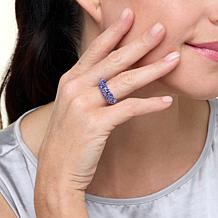 Colleen Lopez Exotic Colored Gemstone 3-Row Ring