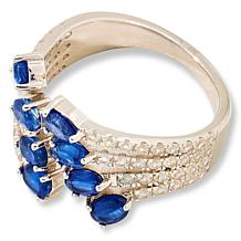 Colleen Lopez Exotic Gemstone and White Zircon Open-Shank Ring