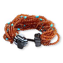 Colleen Lopez Gemstone Bead 20-Strand Cord Bracelet