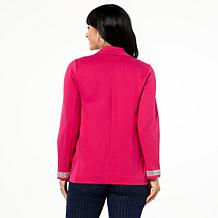 Colleen Lopez Knit Blazer with Jeweled Sleeve
