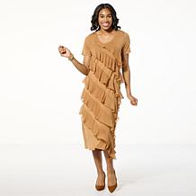 Colleen Lopez Knit Tiered Ruffle Dress