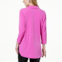 Colleen Lopez Lace Overlay Button-Down Blouse