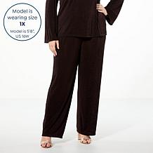 Colleen Lopez Metallic Knit Pull-On Pant