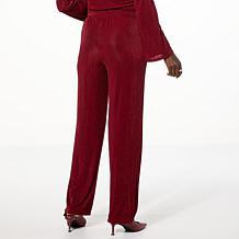 Colleen Lopez Metallic Knit Pull-On Pant