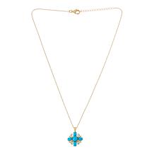 Colleen Lopez Multi-Gemstone Flower Pendant with Chain