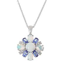 Colleen Lopez Multi-Gemstone Flower Pendant with Chain