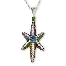 Colleen Lopez North Star Multigem Pendant with Chain