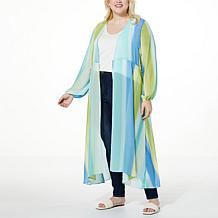 Colleen Lopez Ombre Woven Chiffon Duster 