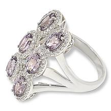 Colleen Lopez Orchid Spinel and White Zircon Vertical Ring
