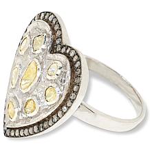 Colleen Lopez Polki Diamond and Champagne Diamond Heart Ring