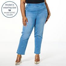 Colleen Lopez Pull-On Slim Leg Denim Pant