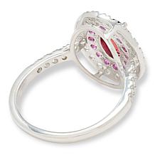 Colleen Lopez Rubelite, Pink Sapphire and White Zircon Ring