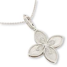 Colleen Lopez Sterling Silver 1/10ctw Diamond Pendant with Chain