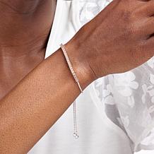 Colleen Lopez Sterling Silver 1/4ctw Diamond Adjustable Bolo Bracelet