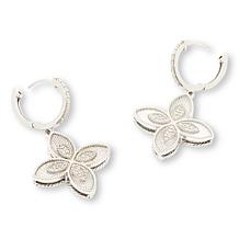 Colleen Lopez Sterling Silver 1/4ctw Diamond Drop Earrings