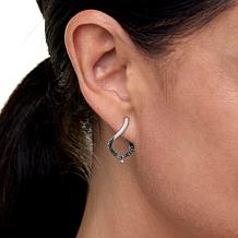 Colleen Lopez Sterling Silver 1/4ctw Diamond Forward-Facing Earrings
