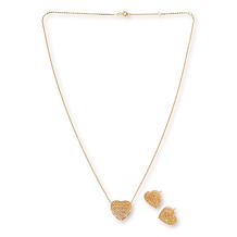 Colleen Lopez Sterling Silver 1/5ctw Diamond Pavé Heart Jewelry Set