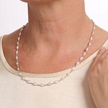 Colleen Lopez Sterling Silver Ethiopian Opal Station Necklace