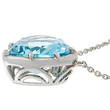 Colleen Lopez Sterling Silver Heart-Cut Gemstone Necklace