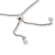 Colleen Lopez Sterling Silver Turquoise White Zircon Bolo Bracelet