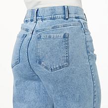 Colleen Lopez Stretch Denim Wide Leg Cropped Pant