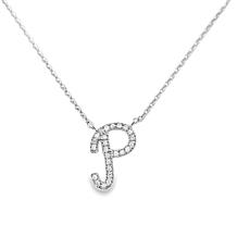 Colleen Lopez White Diamond Initial Drop Chain Necklace