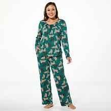 Comfort Code 2-piece Peach Jersey Long Sleeve PJ Set