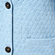Comfort Code Quilted Knit Button-Front Topper