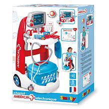 Complete Toy Medical Trolley with Accessories and Electronic Module