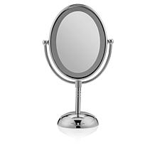 Conair 1x, 7x LED Battery Operated Oval Polished Chrome Mirror