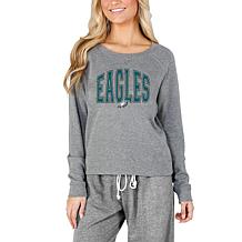 Concepts Sports / Women's Philadelphia Eagles Marathon Black Long Sleeve T- Shirt