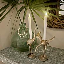 Concierge Collection Crane Flameless Candles - Set of 2