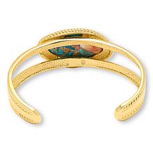 Connie Craig Carroll Gemstone Rope Detail Cuff Bracelet