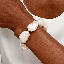 Connie Craig Carroll Jewelry Baroque Cultured Pearl Station Bracelet