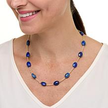 Connie Craig Carroll Jewelry Charlee Oval Gemstone Station Necklace