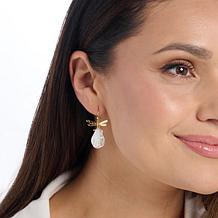 Connie Craig Carroll Jewelry Dragonfly Cultured Pearl Drop Earrings