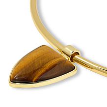 Connie Craig Carroll Jewelry Eva 17" Gemstone Pendant Collar Necklace