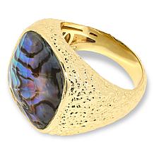Connie Craig Carroll Jewelry Gem Doublet Hammered Solitaire Ring