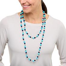 Connie Craig Carroll Jewelry Gwynnie 60" Gemstone Bead Necklace
