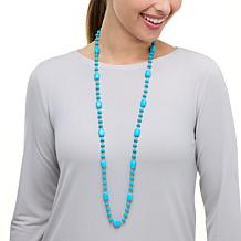 Connie Craig Carroll Jewelry Halle 40" Gemstone Beaded Necklace